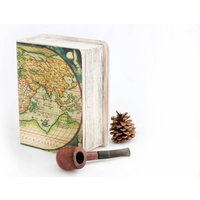 Decoupage Holzkiste Schmuckbox Erinnerungsbox Aufbewahrungsbox Buch Schatzkiste Vintage Weltkarte Decoupage Holzkiste Schmuckbox Erinnerungsbox Aufbewahrungsbox Buch Schatzkiste Vintage Weltkarte von MyHouseOfDreams