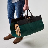 Personalisierter Holzträger Aus Segeltuch, Nach Maß, Holzkorb Kaminholztasche, Holztasche, Kaminholztasche von MyLeatherCo