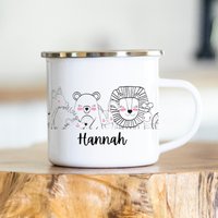 Emaille Tasse Personalisiert Einschulung Geschenk Kinderbecher Kita Kindergarten Kinder Emaille Tasse Personalisiert Einschulung Geschenk Kinderbecher Kita Kindergarten Kinder von MyLittleCoffeeBean