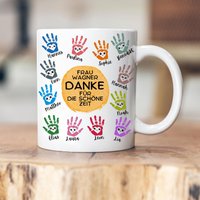 Personalisierbare Tasse - Erzieherin Dankeschön Abschiedsgeschenk Emaille Keramik Geschenk Tagesmutter von MyLittleCoffeeBean