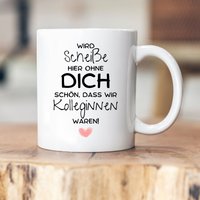 Tasse Abschied - Personalisierbare Kollegin Kollege Jobwechsel Ruhestand Rente Name von MyLittleCoffeeBean