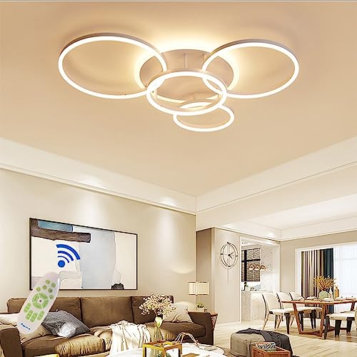 LED Deckenlampe Dimmbar Modern Deckenleuchte Wohnzimmer Deckenlicht Acryl Lampenschirm Einstellbar Lichtfarbe/Helligkeit Schlafzimmerlampe Restaurant Beleuchtung LED Deckenlampe Dimmbar Modern Deckenleuchte Wohnzimmer Deckenlicht Acryl Lampenschirm Einstellbar Lichtfarbe/Helligkeit Schlafzimmerlampe Restaurant Beleuchtung von MyLjp