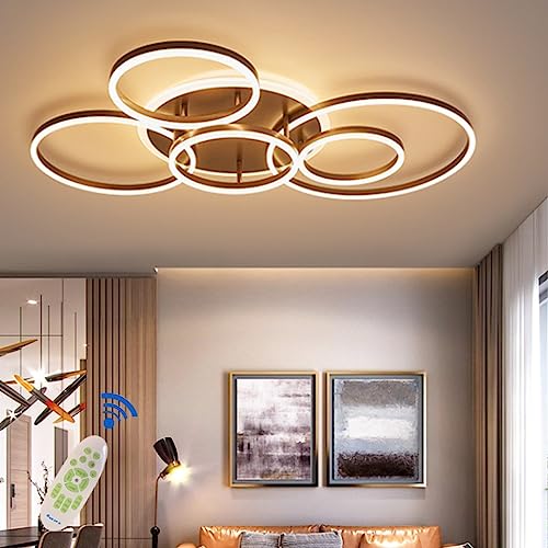 LED Deckenlampe Dimmbar Modern Deckenleuchte Wohnzimmer Deckenlicht Acryl Lampenschirm Einstellbar Lichtfarbe/Helligkeit Schlafzimmerlampe Restaurant Beleuchtung von MyLjp