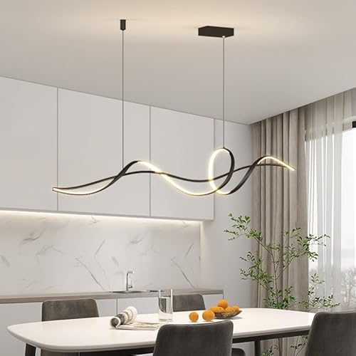 Moderne Esstischlamp Pendelleuchte, Dimmbare Hängelampe, Spirale Design Mit Fernbedienung Hängeleuchte, Höhenverstellbare Deckenleuchte, Aluminium Acryl Für Restaurants, Wohnzimmer Kronleuchter(140cm) Moderne Esstischlamp Pendelleuchte, Dimmbare Hängelampe, Spirale Design Mit Fernbedienung Hängeleuchte, Höhenverstellbare Deckenleuchte, Aluminium Acryl Für Restaurants, Wohnzimmer Kronleuchter(140cm) von MyLjp