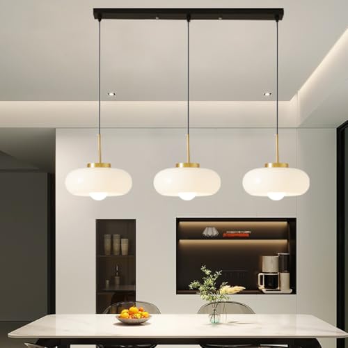 MyLjp Anhängerlicht Vintage Restaurant Kronleuchter Orange Glas Pendellempe E27 Höhenverstellbar Verwendet Für Esszimmer Wohnzimmer Küchen Insel Kronleuchter(D) von MyLjp