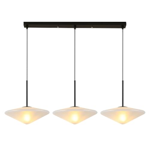 MyLjp Moderne Minimalistische Pendelleuchten Restaurant Hängelampe Weißes GlasAnhängerlicht E27 Höhenverstellbar Geeignet Für Wohnzimmer Esszimmer Bettkopf Kronleuchter(C) von MyLjp