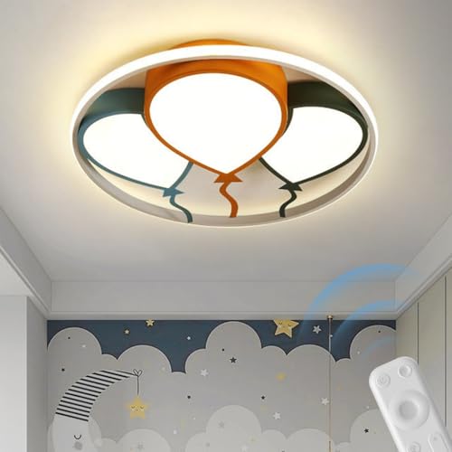 MyLjp Moderne Runde LED-Deckenleuchte Bunte Ballon-Deckenleuchte Kinderzimmer Dekorative Deckenleuchte Stufenlos Dimmbar Mit Fernbedienung Geeignet Für Schlafzimmer Wohnzimmer Kinderzimmer von MyLjp
