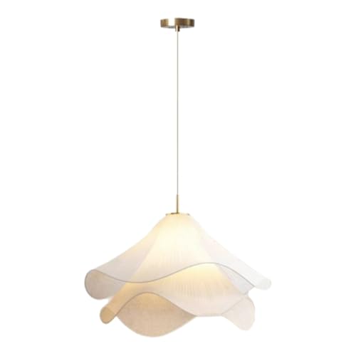 MyLjp Wabi Sabi Stil Pendelleuchte Weiße Blumen Hängerleuchte Vintage Restaurant Kronleuchter E27 Verstellbar Geeignet Für Esszimmer Wohnzimmer Küchen Schlafzimmer Pendelleuchten(60CM) von MyLjp