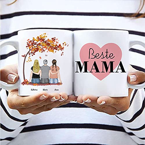 3 Freundinnen unter dem Baum Memory Tasse | Mutter mit ihren 2 Töchtern sitzt unter dem Baum doppelseitiger personalisierter Becher 3 Freundinnen unter dem Baum Memory Tasse | Mutter mit ihren 2 Töchtern sitzt unter dem Baum doppelseitiger personalisierter Becher von MyMagicMemory