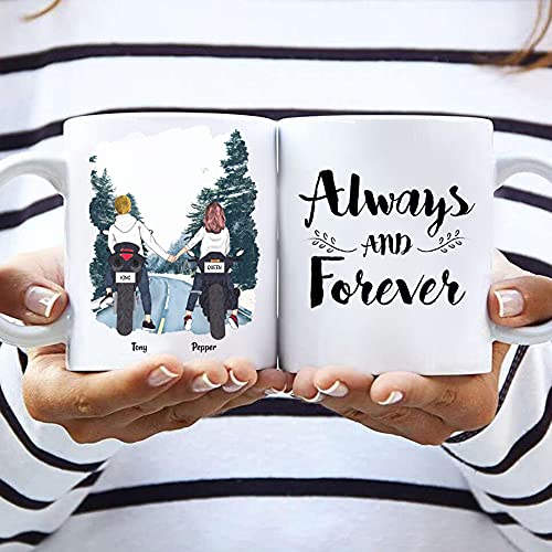 Biker Paar Reisen Memory Tasse | Personalisiertes Geschenk für Fahrer von MyMagicMemory