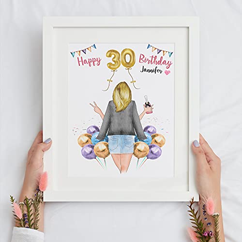 Freundin Geburtstag Memory Poster | Personalisiertes Geburtstagsgeschenk für Mädchen und Frau (DIN A4) von MyMagicMemory