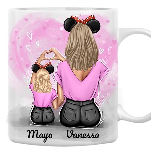 Einzigartige Mutter-Tochter-Tasse: Personalisiertes Geschenk für Mama zum Geburtstag – Persönliches Design von Tochter und Mutter – Tasse voller Liebe und Erinnerungen von MyMagicMemory