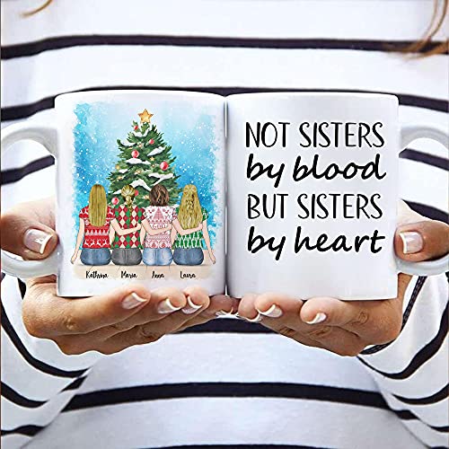 Weihnachten 4 Freundinnen | Perfekte und Personalisierte Tasse für Sie und Ihre Freunde Zu Weihnachten von MyMagicMemory