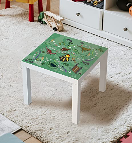 MyMaxxi | selbstklebende Tischfolie blasenfrei verkleben Monster Dinosaurier Spielfolie kompatibel mit IKEA Lacktisch 50 x 50cm Aufkleber Sticker Kinderzimmer Spieltisch Brettspiele von MyMaxxi