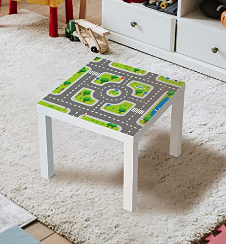MyMaxxi | selbstklebende Tischfolie blasenfrei verkleben Auto Spielstraße groß 01 Spielfolie kompatibel mit IKEA Lacktisch 50 x 50cm Aufkleber Sticker Kinderzimmer Spieltisch Brettspiele von MyMaxxi