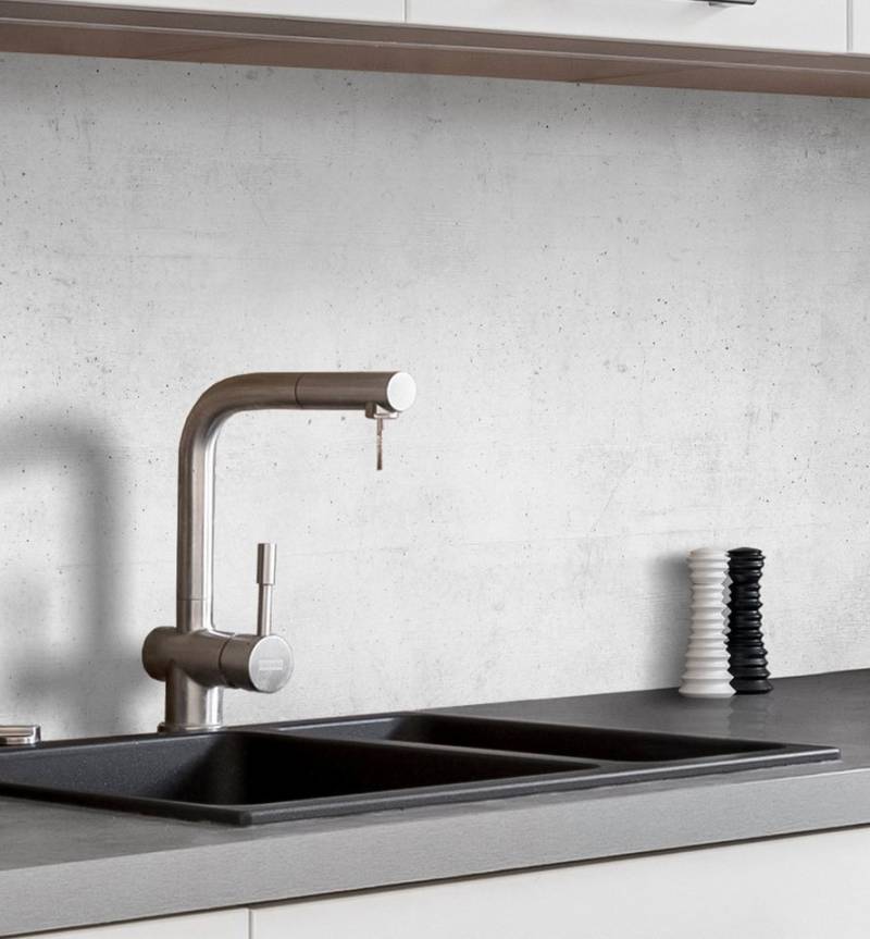 MyMaxxi Dekorationsfolie Küchenrückwand selbstklebend Beton Spritzschutz Folie, (Klebefolie passend geschnitten und gerollt), Selbstklebend, rückstandsfrei ablösbar von MyMaxxi