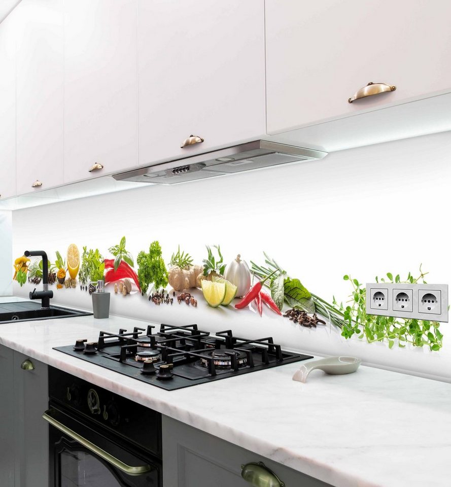 MyMaxxi Dekorationsfolie Küchenrückwand Gewürze Gemüse selbstklebend Spritzschutz Folie von MyMaxxi