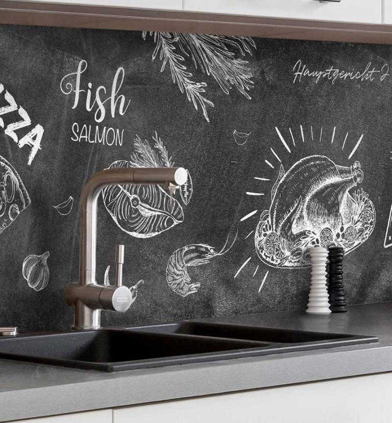 MyMaxxi Küchenrückwand Küchenrückwand selbstklebend Menü Tafel Schule Spritzschutz Folie, (Klebefolie passend geschnitten und gerollt B 60 cm x H 60 cm), Menü Tafel Schule B 60 cm x H 60 cm von MyMaxxi