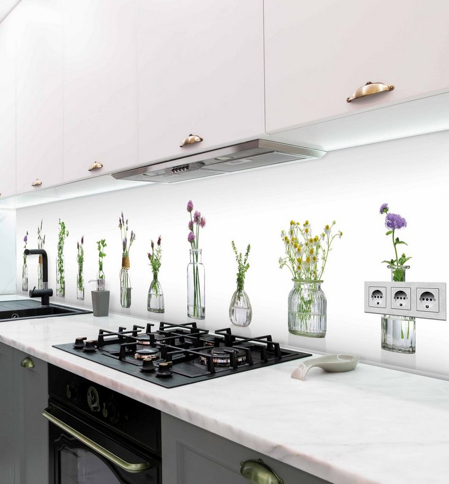 MyMaxxi Dekorationsfolie Küchenrückwand Pflanzen in Vase selbstklebend Spritzschutz Folie von MyMaxxi
