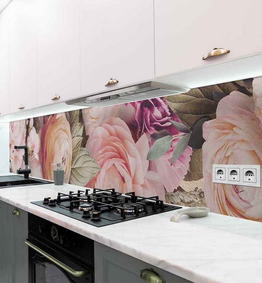 MyMaxxi Dekorationsfolie Küchenrückwand blühende Ballerina Blumen selbstklebend von MyMaxxi