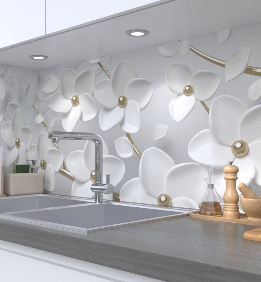 MyMaxxi Küchenrückwand Küchenrückwand selbstklebend blühender Blütenbaum Spritzschutz Folie, (Klebefolie passend geschnitten und gerollt B 60 cm x H 60 cm), Baum gold weiss B 60 cm x H 60 cm MyMaxxi Küchenrückwand Küchenrückwand selbstklebend blühender Blütenbaum Spritzschutz Folie, (Klebefolie passend geschnitten und gerollt B 60 cm x H 60 cm), Baum gold weiss B 60 cm x H 60 cm von MyMaxxi