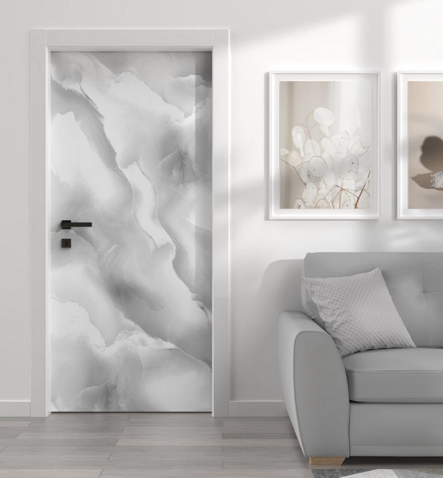 MyMaxxi Dekorationsfolie Türtapete Türposter selbstklebend Marmor Bruch hell Türaufkleber, (Marmor bruch hell, 1St.}, Klebefolie Tür aufgerollt), Selbstklebend von MyMaxxi