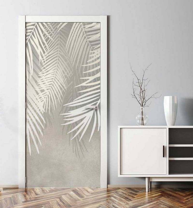 MyMaxxi Dekorationsfolie Türtapete Türposter selbstklebend hängende Palmenblätter silber, (Große Palmenblätter, 1St.}, Klebefolie Tür aufgerollt), Selbstklebend MyMaxxi Dekorationsfolie Türtapete Türposter selbstklebend hängende Palmenblätter silber, (Große Palmenblätter, 1St.}, Klebefolie Tür aufgerollt), Selbstklebend von MyMaxxi