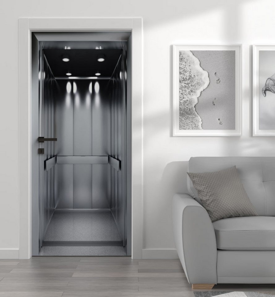 MyMaxxi Dekorationsfolie Türtapete Türposter selbstklebend Fahrstuhl modern Türaufkleber, (Stil 69, 1St.}, Klebefolie Tür aufgerollt), Selbstklebend von MyMaxxi
