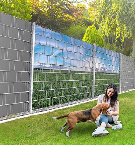 MyMaxxi Infinity Zaunsichtschutz | Seamless Teil2 Motiv 9 Streifen | Sichtschutzstreifen für Doppelstabmattenzaun | Windschutz Sonnenschutz Blickdicht | Sichtschutz Garten | Sichtschutz von MyMaxxi
