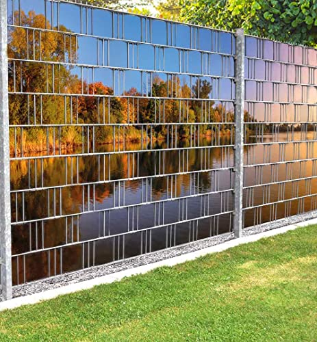 MyMaxxi Infinity Zaunsichtschutz | See 01 beide Teile Motiv 9 Streifen | Sichtschutzstreifen für Doppelstabmattenzaun | Windschutz Sonnenschutz Blickdicht | Sichtschutz Garten | Sichtschutz MyMaxxi Infinity Zaunsichtschutz | See 01 beide Teile Motiv 9 Streifen | Sichtschutzstreifen für Doppelstabmattenzaun | Windschutz Sonnenschutz Blickdicht | Sichtschutz Garten | Sichtschutz von MyMaxxi