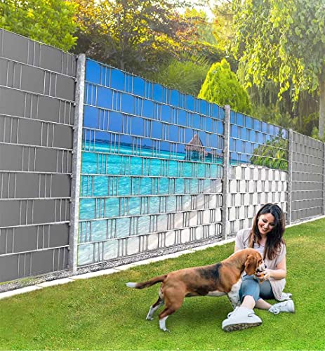 MyMaxxi Infinity Zaunsichtschutz |Strand 01 beide Teile Motiv 9 Streifen | Sichtschutzstreifen für Doppelstabmattenzaun | Windschutz Sonnenschutz Blickdicht | Sichtschutz Garten | Sichtschutz MyMaxxi Infinity Zaunsichtschutz |Strand 01 beide Teile Motiv 9 Streifen | Sichtschutzstreifen für Doppelstabmattenzaun | Windschutz Sonnenschutz Blickdicht | Sichtschutz Garten | Sichtschutz von MyMaxxi