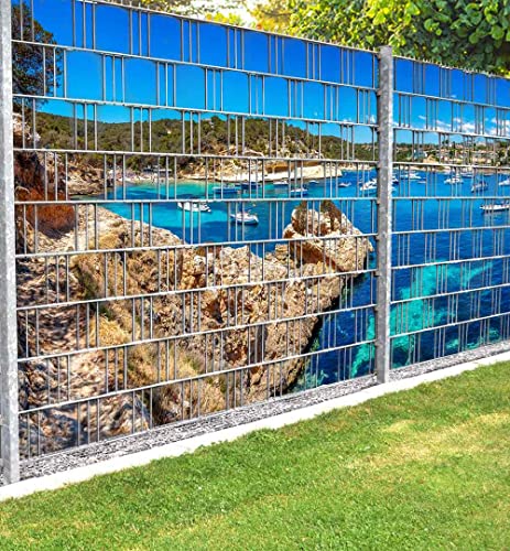 MyMaxxi Infinity Zaunsichtschutz | Strand 02 beide Teile Motiv 9 Streifen | Sichtschutzstreifen für Doppelstabmattenzaun | Windschutz Sonnenschutz Blickdicht | Sichtschutz Garten | Sichtschutz MyMaxxi Infinity Zaunsichtschutz | Strand 02 beide Teile Motiv 9 Streifen | Sichtschutzstreifen für Doppelstabmattenzaun | Windschutz Sonnenschutz Blickdicht | Sichtschutz Garten | Sichtschutz von MyMaxxi