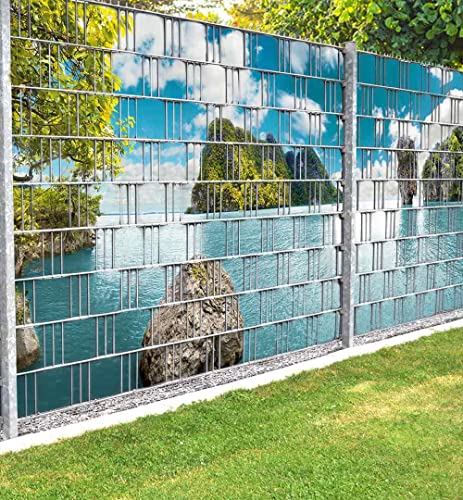 MyMaxxi Infinity Zaunsichtschutz | Strand 05 Teil2 Motiv 9 Streifen | Sichtschutzstreifen für Doppelstabmattenzaun | Windschutz Sonnenschutz Blickdicht | Sichtschutz Garten | Sichtschutz MyMaxxi Infinity Zaunsichtschutz | Strand 05 Teil2 Motiv 9 Streifen | Sichtschutzstreifen für Doppelstabmattenzaun | Windschutz Sonnenschutz Blickdicht | Sichtschutz Garten | Sichtschutz von MyMaxxi