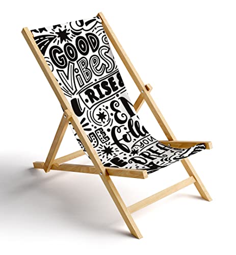 MyMaxxi Liegestuhl Holz Bedruckt Gartenstuhl - Typographie - Terrasse Balkon Sonnenliege - klappbar Strandstuhl Garten - Relax Gartenliege - verstellbar MyMaxxi Liegestuhl Holz Bedruckt Gartenstuhl - Typographie - Terrasse Balkon Sonnenliege - klappbar Strandstuhl Garten - Relax Gartenliege - verstellbar von MyMaxxi