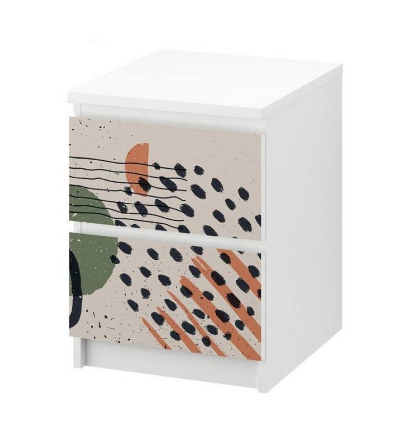 MyMaxxi Möbelfolie Kommodenaufkleber Malm grüne Muster Klebefolie Möbelfolie Folie, (grüne Muster, 1St.}, Ein Aufkleber je Schublade), Selbstklebend von MyMaxxi