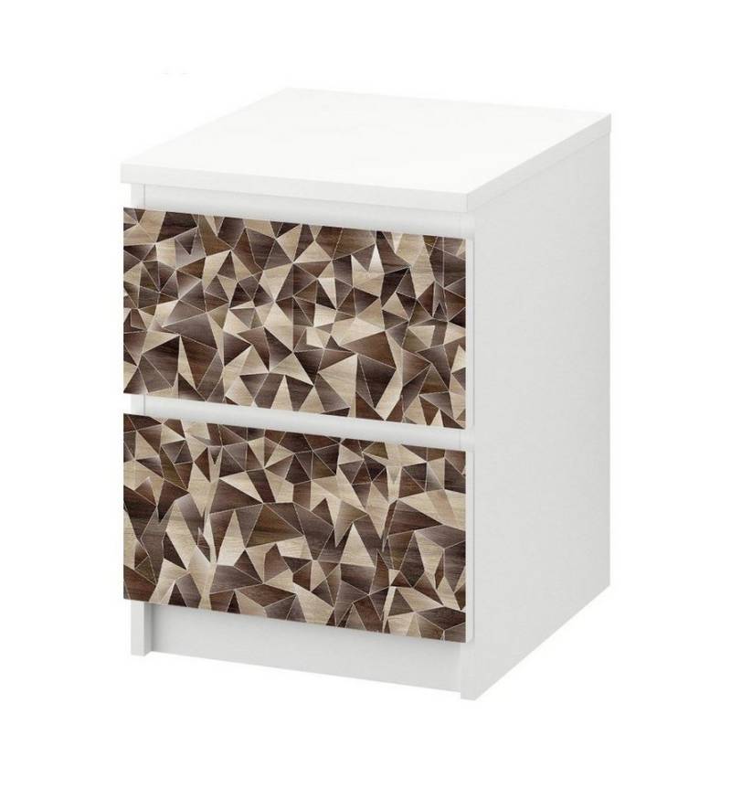 MyMaxxi Möbelfolie Kommodenaufkleber Malm Formen in Holz Farben Klebefolie Möbelfolie, (Ein Aufkleber je Schublade), Selbstklebend, rückstandsfrei ablösbar von MyMaxxi