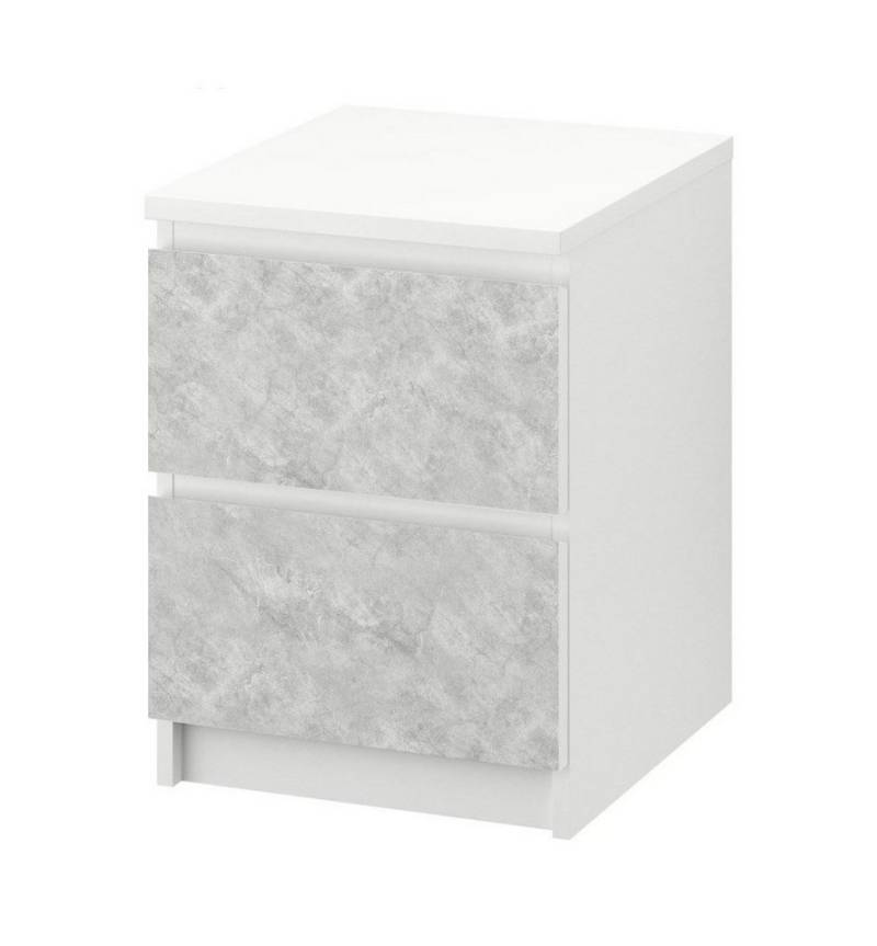 MyMaxxi Möbelfolie Kommodenaufkleber Malm Beton in Marmor Optik Klebefolie Möbelfolie, (Ein Aufkleber je Schublade), Selbstklebend, rückstandsfrei ablösbar von MyMaxxi