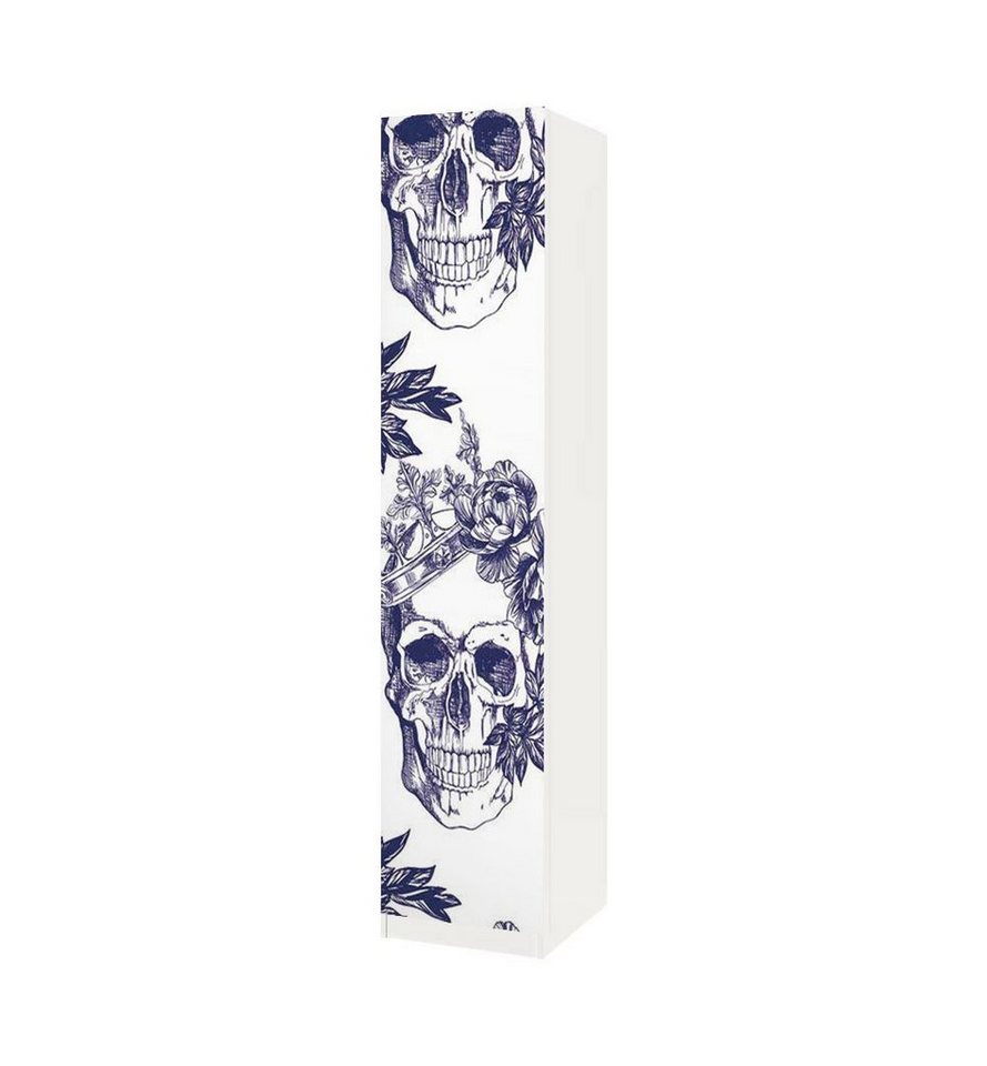 MyMaxxi Möbelfolie Schrankaufkleber Pax Skelett mit Blumen und Schmetterlingen Folie MyMaxxi Möbelfolie Schrankaufkleber Pax Skelett mit Blumen und Schmetterlingen Folie von MyMaxxi