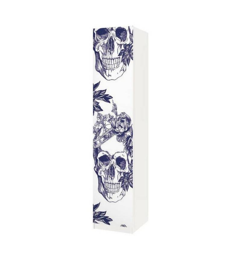 MyMaxxi Möbelfolie Schrankaufkleber Pax Skelett mit Blumen und Schmetterlingen Folie von MyMaxxi