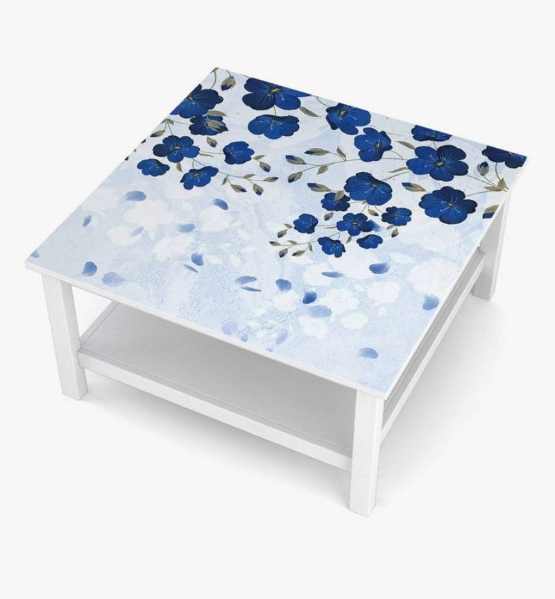 MyMaxxi Möbelfolie Tischfolie Hängende Blumenranken Bubblefree selbstklebend Folie, (Blaue Blüten Ranken, 1St.}, Klebefolie passend geschnitten und gerollt), Selbstklebend von MyMaxxi