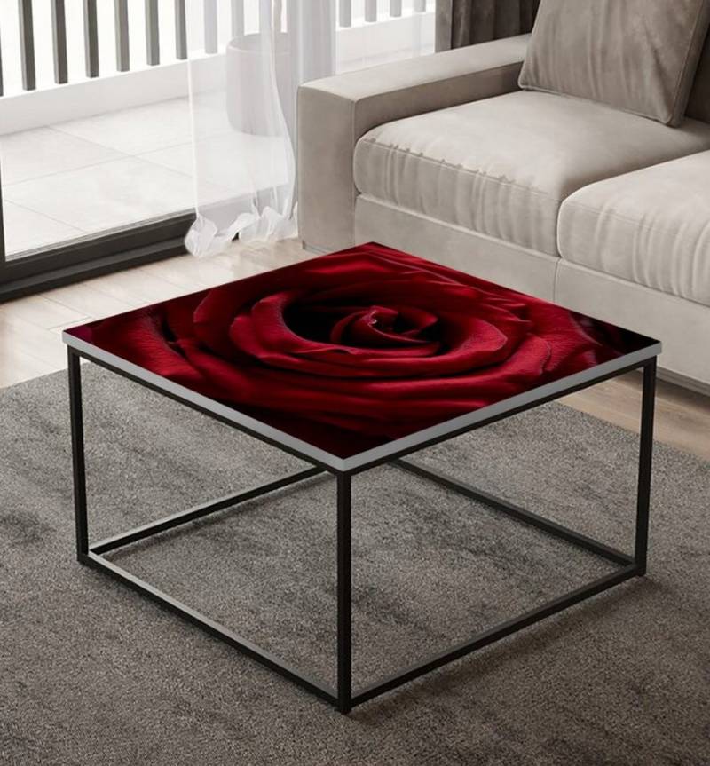 MyMaxxi Möbelfolie Tischfolie Offene Rosenblüte rot Bubblefree selbstklebend Folie, (Rosen rot, 1St.}, Klebefolie passend geschnitten und gerollt), Selbstklebend von MyMaxxi