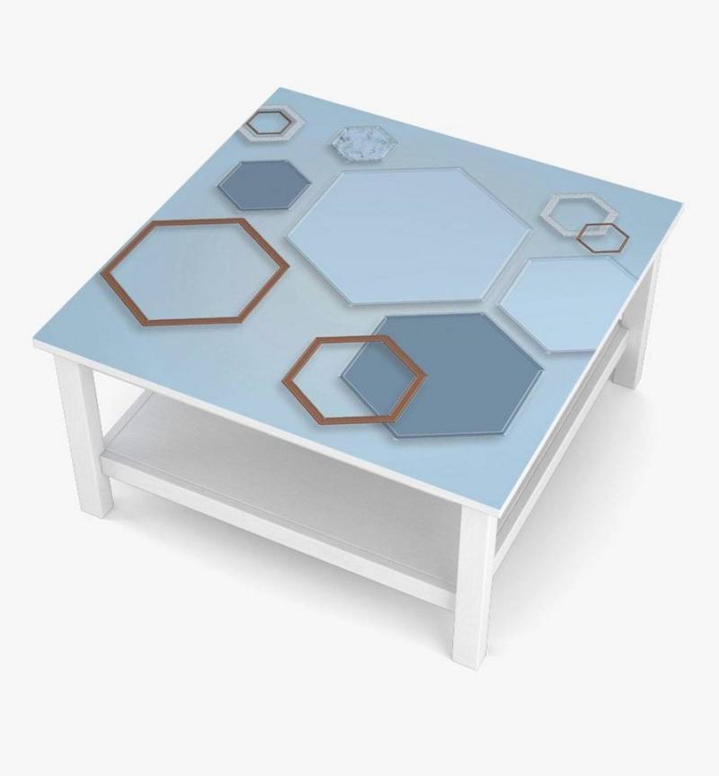 MyMaxxi Möbelfolie Tischfolie abstrakte Sechsecke Bubblefree selbstklebend Folie, (Hexagon Variationen, 1St.}, Klebefolie passend geschnitten und gerollt), Selbstklebend von MyMaxxi