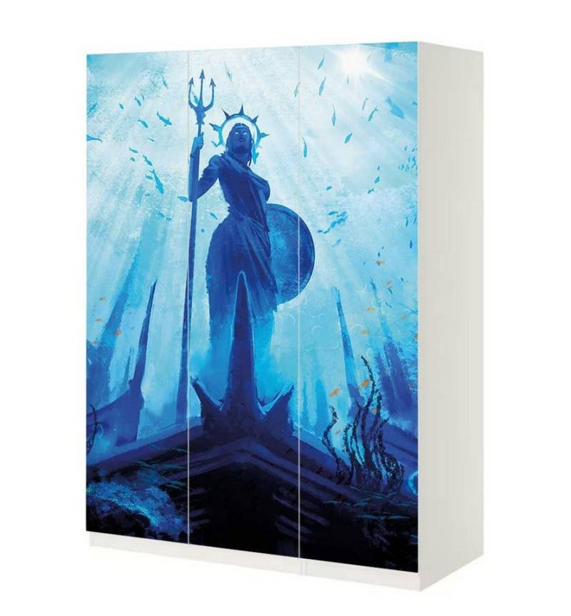 MyMaxxi Möbelfolie Schrankaufkleber Pax Atlantis Klebefolie Möbelfolie Folie, (Atlantis, 3St.}, Ein Aufkleber je Schranktür), Selbstklebend von MyMaxxi