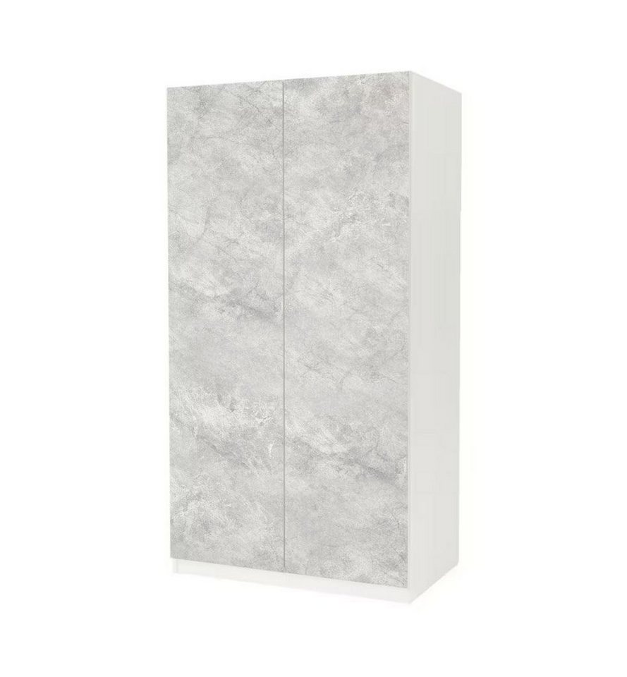 MyMaxxi Möbelfolie Schrankaufkleber Pax Beton in Marmor Optik Klebefolie Möbelfolie Folie, (2St) von MyMaxxi