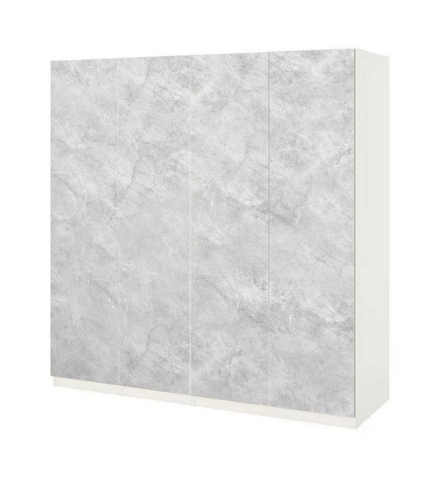MyMaxxi Möbelfolie Schrankaufkleber Pax Beton in Marmor Optik Klebefolie Möbelfolie Folie, (4St) von MyMaxxi