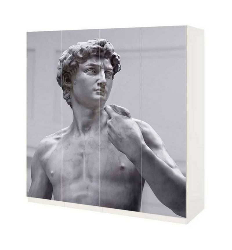 MyMaxxi Möbelfolie Schrankaufkleber Pax David Statue Klebefolie Möbelfolie Folie, (David Statue, 4St.}, Ein Aufkleber je Schranktür), Selbstklebend von MyMaxxi