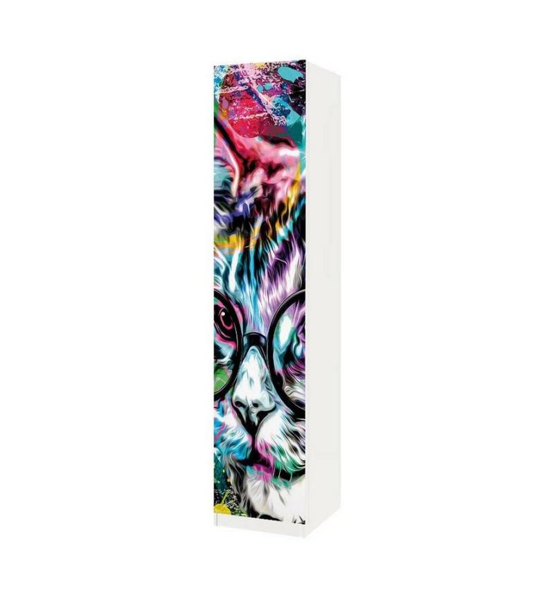 MyMaxxi Möbelfolie Schrankaufkleber Pax Katzen Graffiti Klebefolie Möbelfolie Folie, (Katzen Graffiti, 2St.}, Ein Aufkleber je Schranktür), Selbstklebend von MyMaxxi