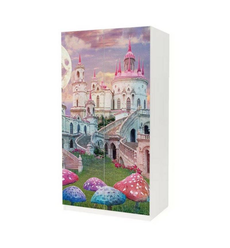 MyMaxxi Möbelfolie Schrankaufkleber Pax Schloss im Zauberland Klebefolie Möbelfolie Folie, (Prinzessin Schloss, 2St.}, Ein Aufkleber je Schranktür), Selbstklebend von MyMaxxi