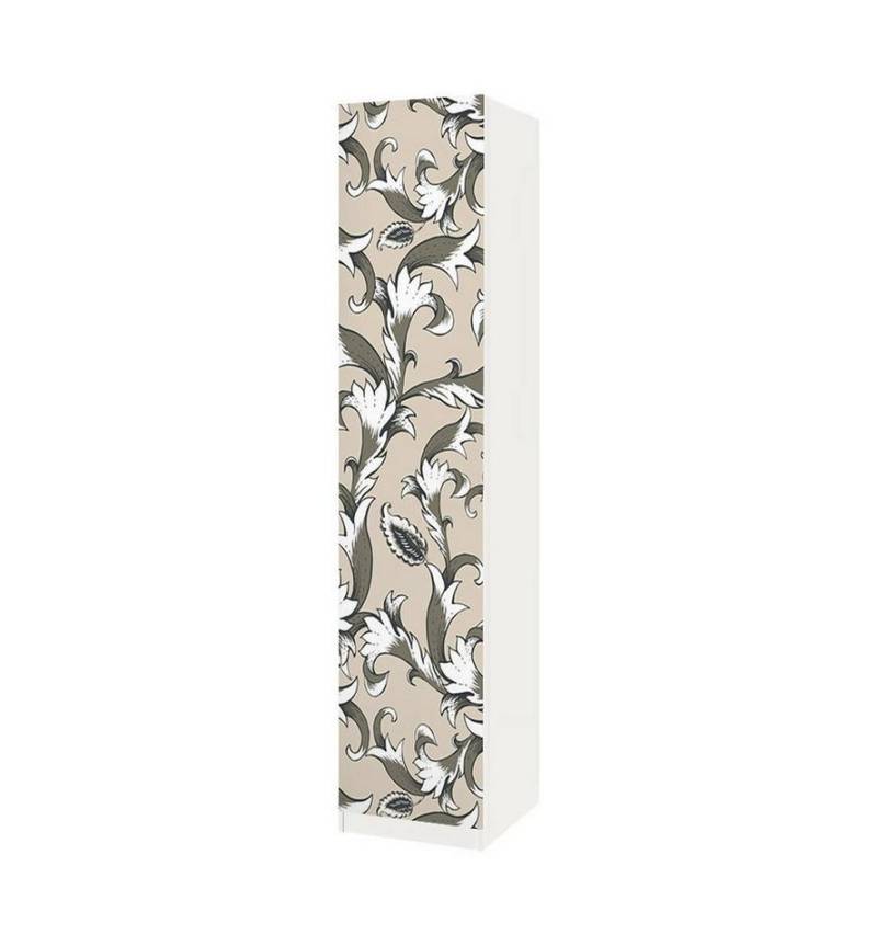 MyMaxxi Möbelfolie Schrankaufkleber Pax Vintage Blatt Ornamente Möbelfolie Folie, (Vintage Tapete Blätter, 1St.}, Ein Aufkleber je Schranktür), Selbstklebend von MyMaxxi