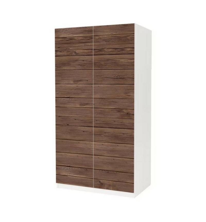 MyMaxxi Möbelfolie Schrankaufkleber Pax Vintage Holz vertikal Möbelfolie Folie, (2St.}, Ein Aufkleber je Schranktür), Selbstklebend, rückstandsfrei ablösbar von MyMaxxi